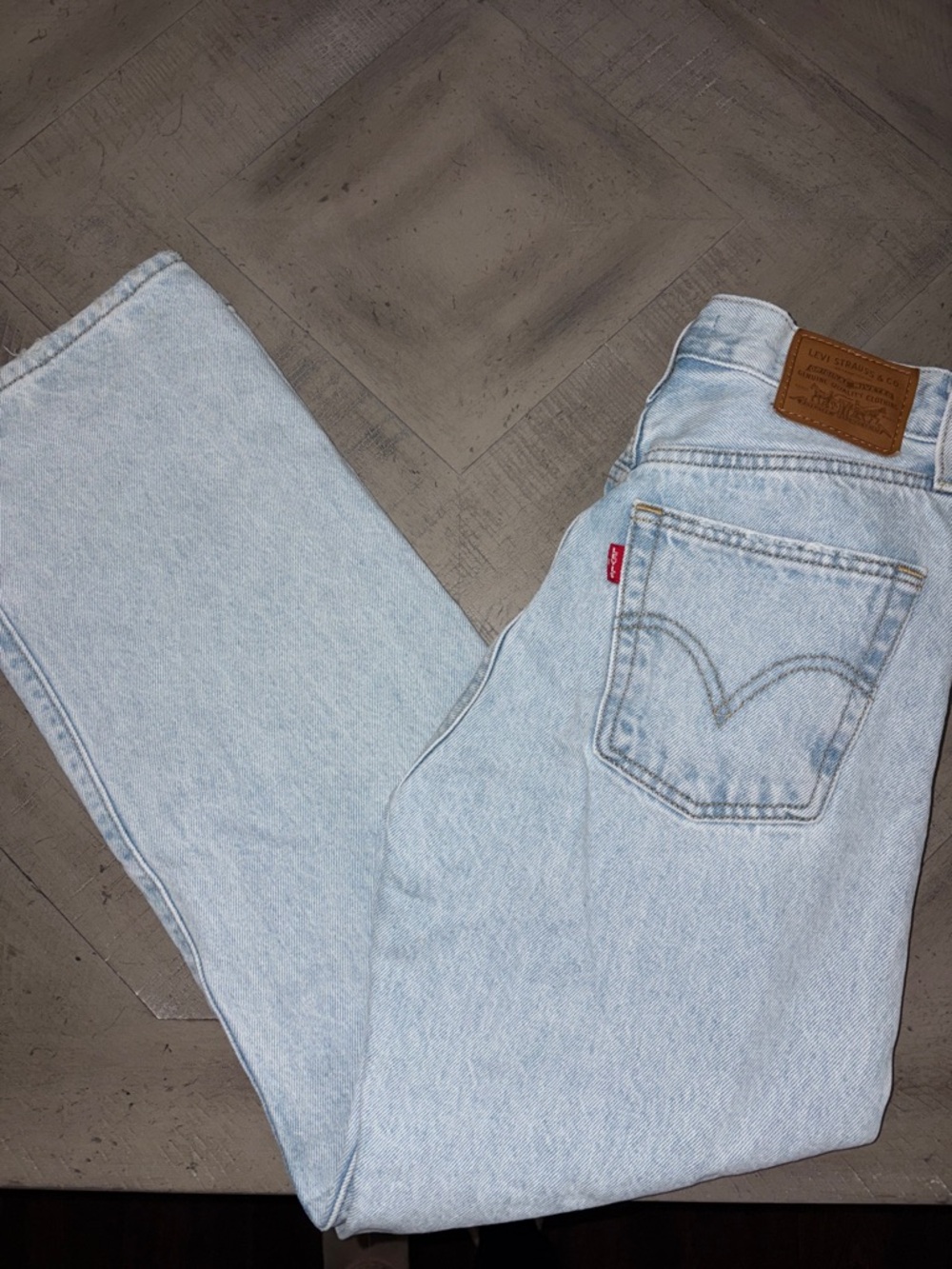 Levi's Ribcage Straight Ankle Light Blue Straight Jeans